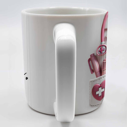 C'est Mademoiselle Madame Docteur, blouse médicale et stéthoscope - Tasse à café personnalisée - DOC016_MG