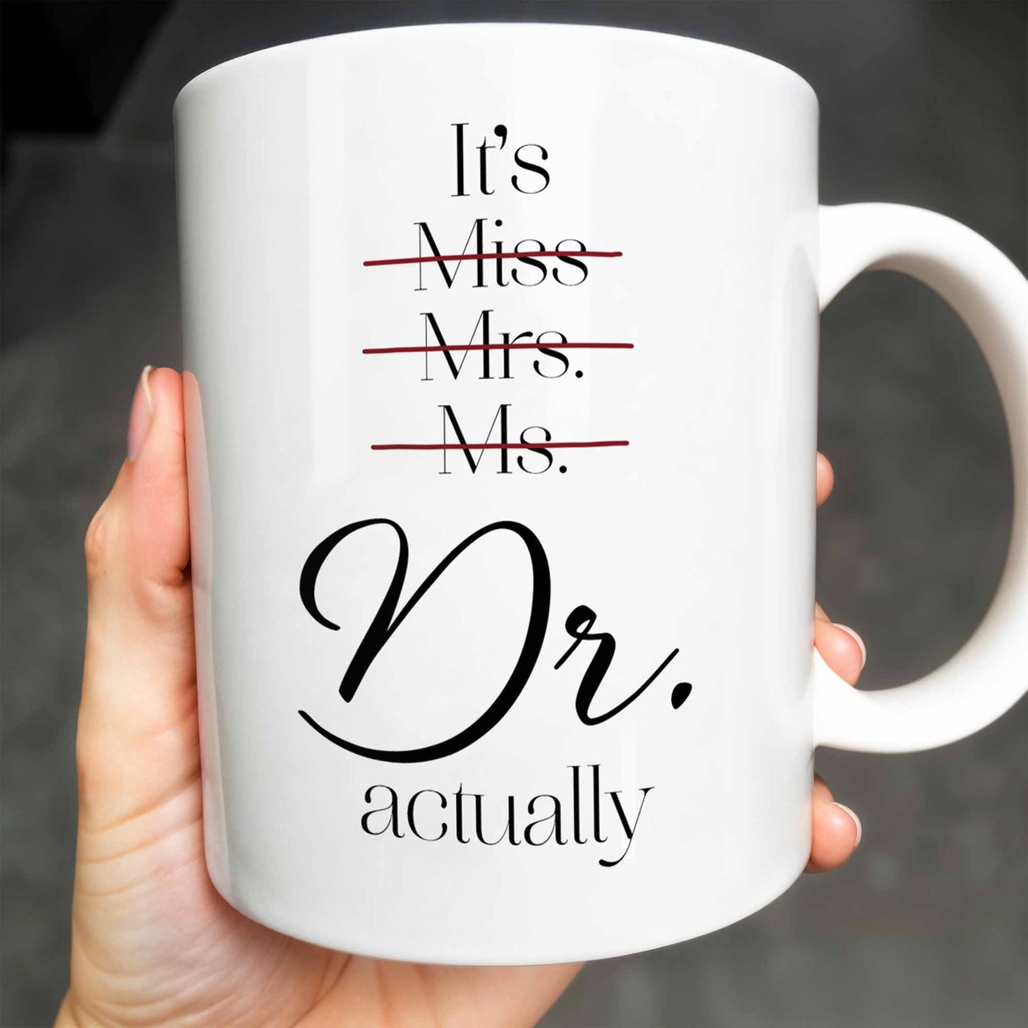 C'est Mademoiselle Madame Docteur, blouse médicale et stéthoscope - Tasse à café personnalisée - DOC016_MG