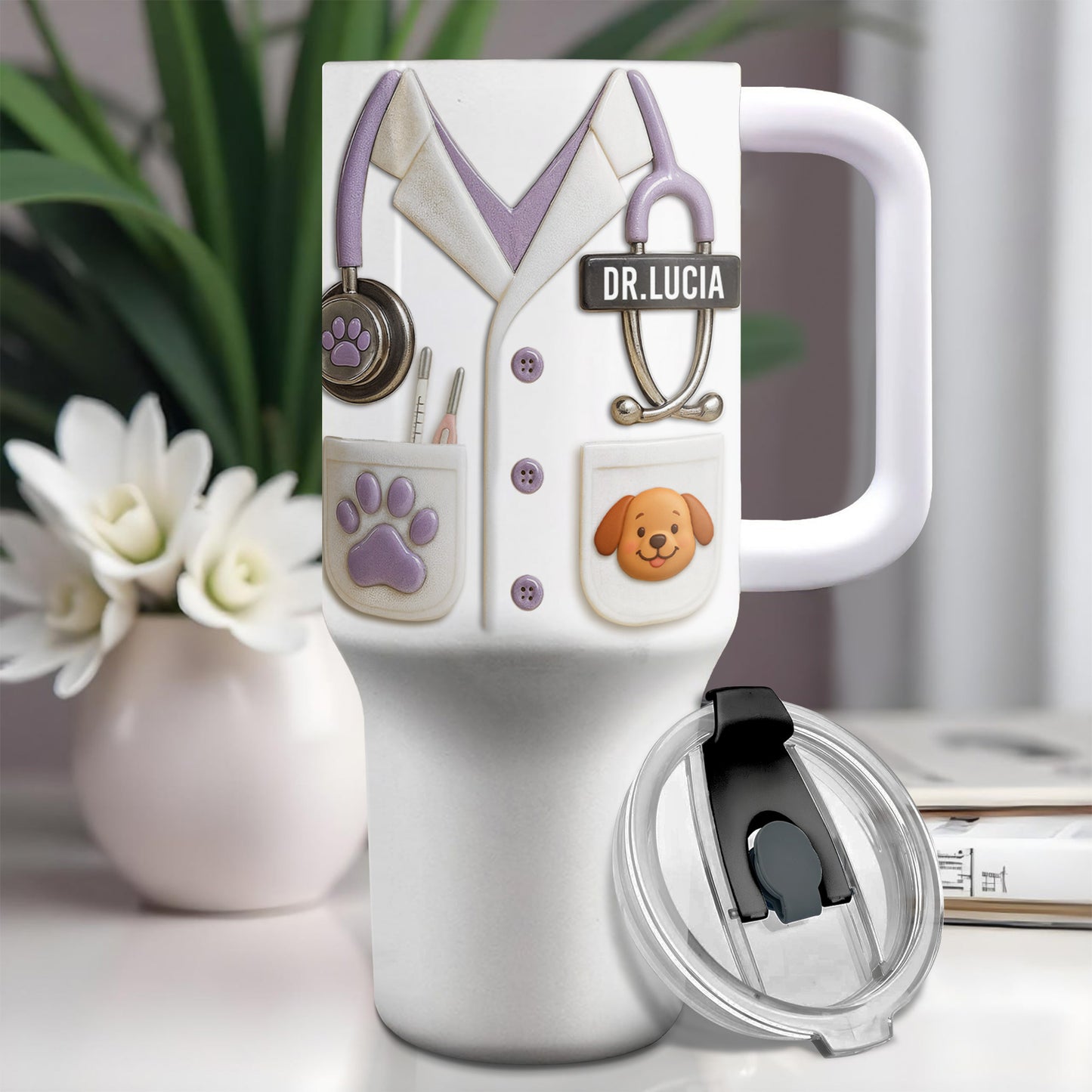 Capture The Spirit Of Caring, Stethoscope, Paw Print