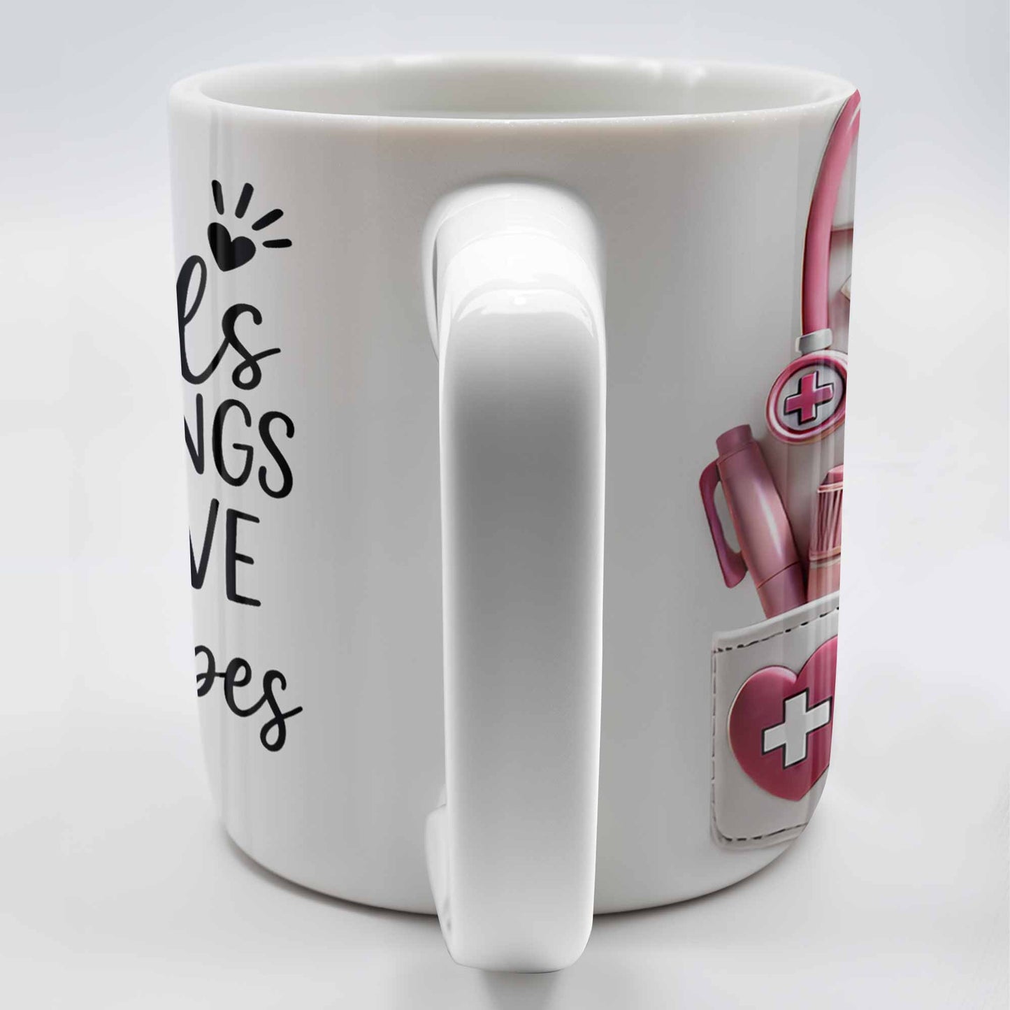 Not All Angels Have Wings Some Have Stethoscopes, Medical Uniform - Personalized Custom Coffee Mug - DOC018_MG