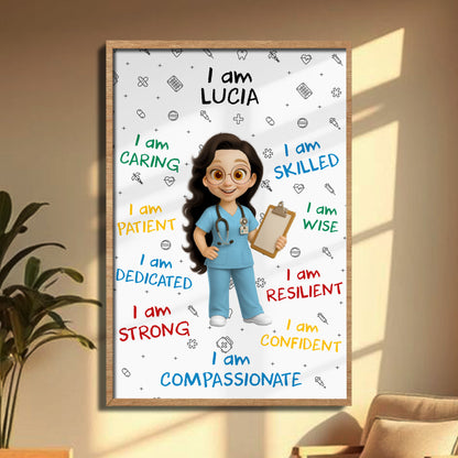 I Am Caring, Skilled, Wise, Young Doctor Poster - Personalized Custom Vertical Poster - DOC018_VPOS