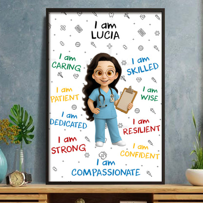 I Am Caring, Skilled, Wise, Young Doctor Poster - Personalized Custom Vertical Poster - DOC018_VPOS