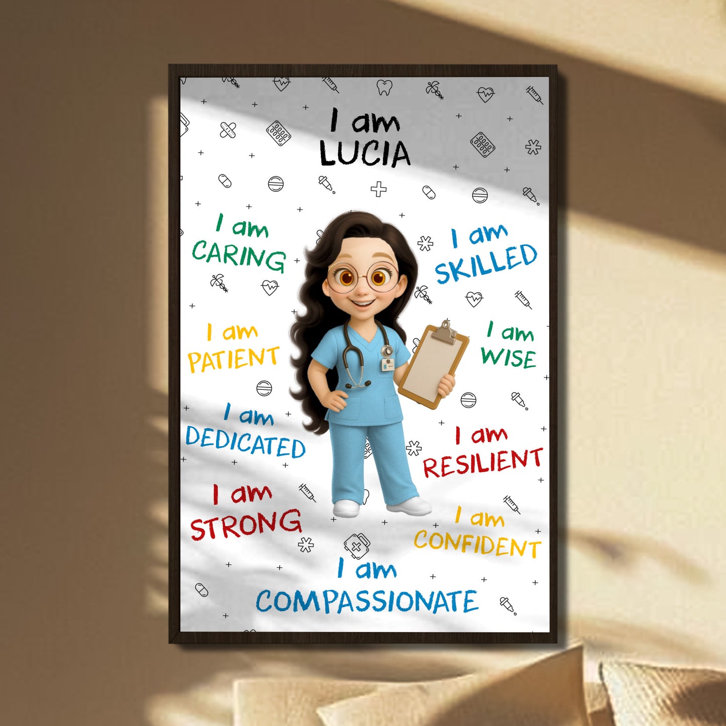 I Am Caring, Skilled, Wise, Young Doctor Poster - Personalized Custom Vertical Poster - DOC018_VPOS