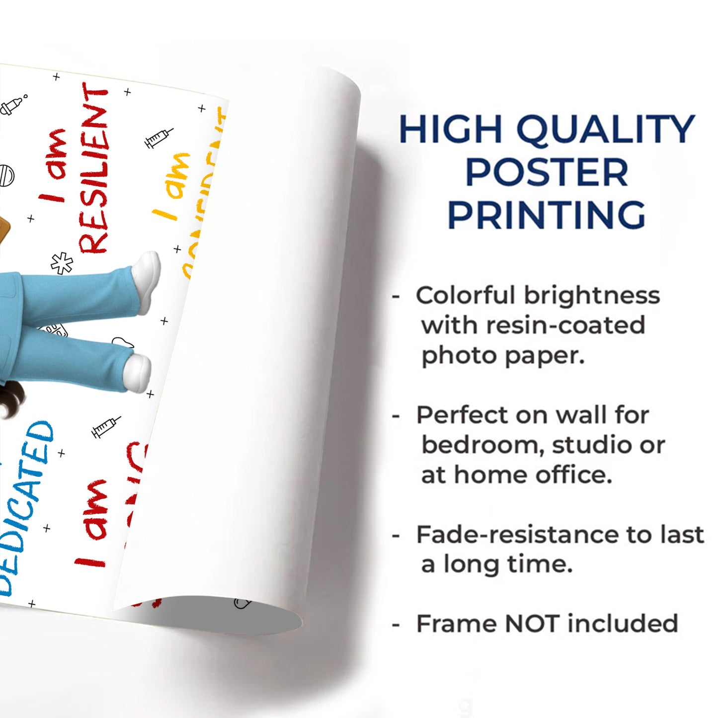 I Am Caring, Skilled, Wise, Young Doctor Poster - Personalized Custom Vertical Poster - DOC018_VPOS