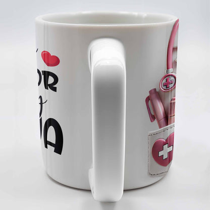 Being A Doctor Is In My DNA, Doctor's Coat and Heart - Personalized Custom Coffee Mug - DOC022_MG