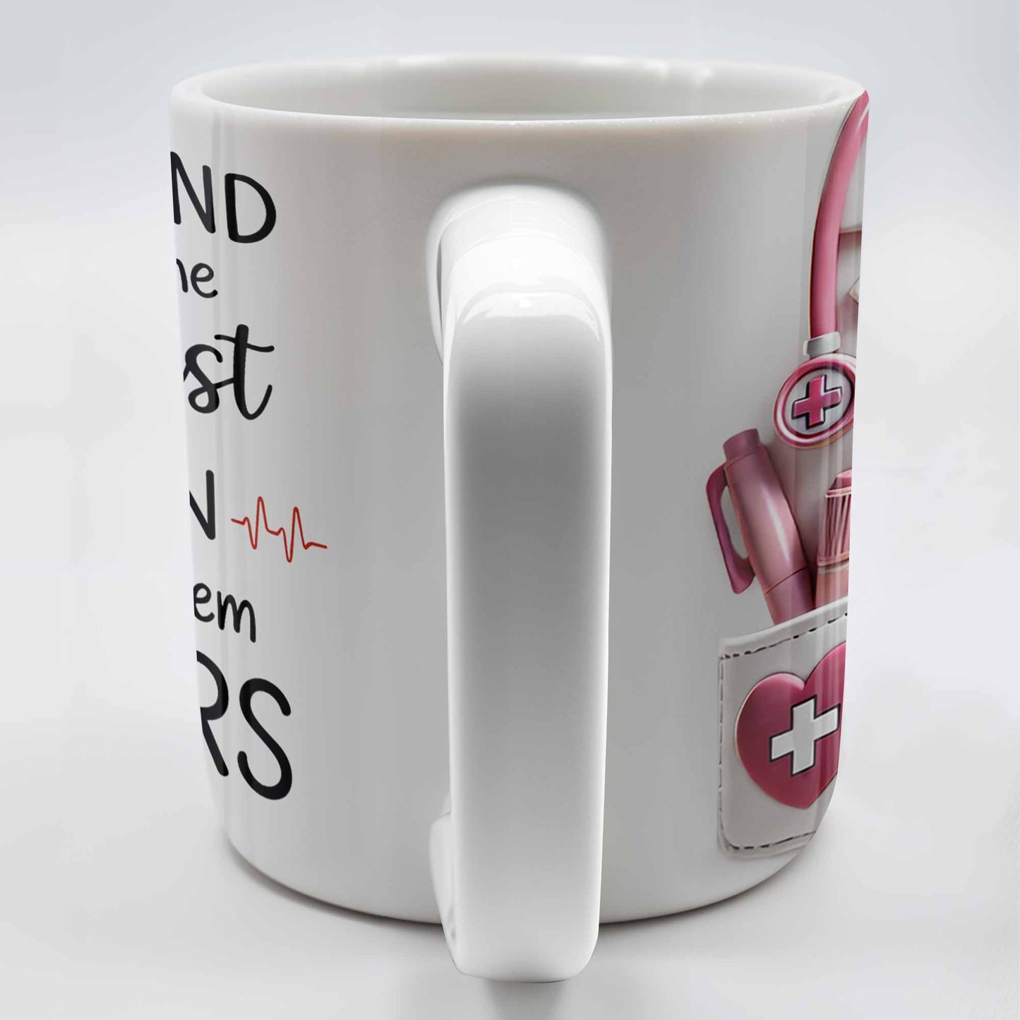 God Found Some Of The Strongest Women And Made Them Doctors, Medical Coat, Stethoscope - Personalized Custom Coffee Mug - DOC023_MG