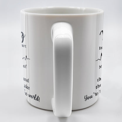 Nursing Is A Work Of Heart, Nurse Cap And Heart Rate Line