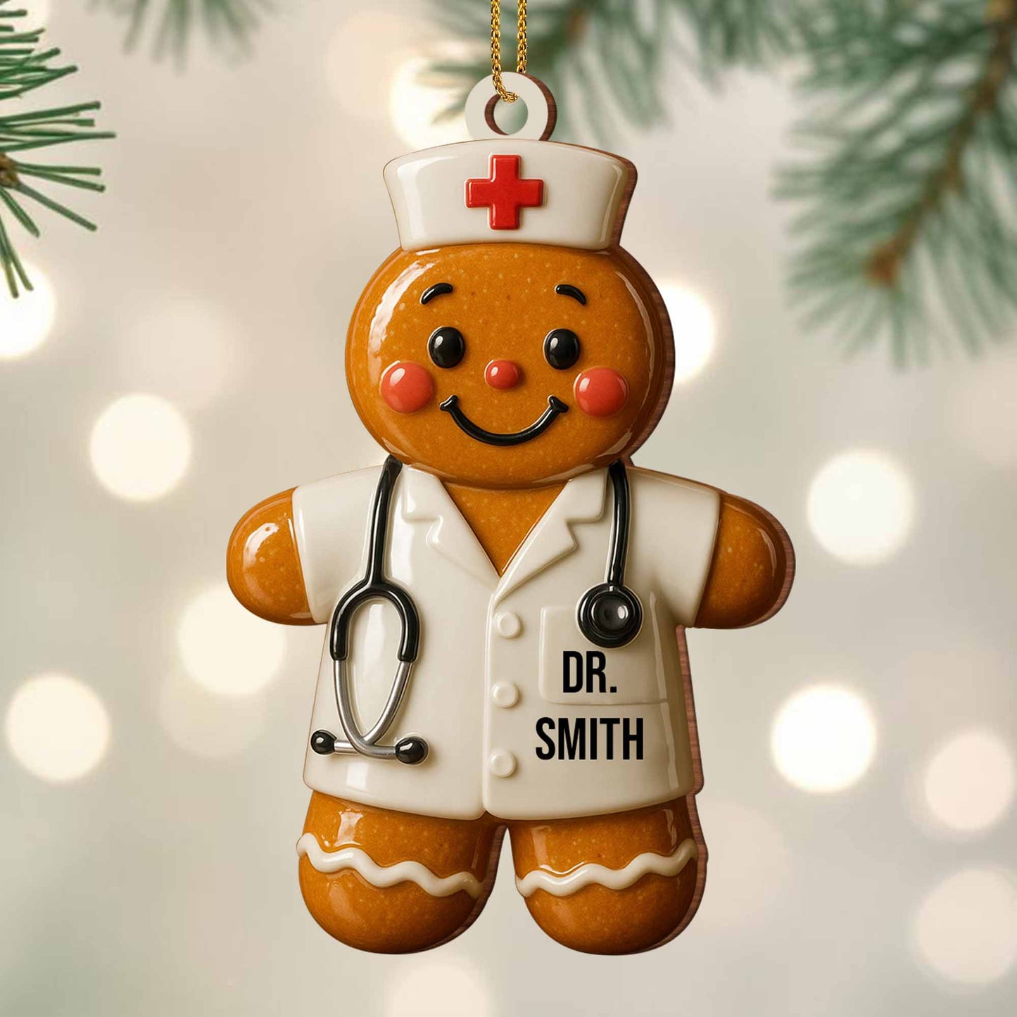 Celebrate Dedication and Care, Gingerbread Doctor Ornament