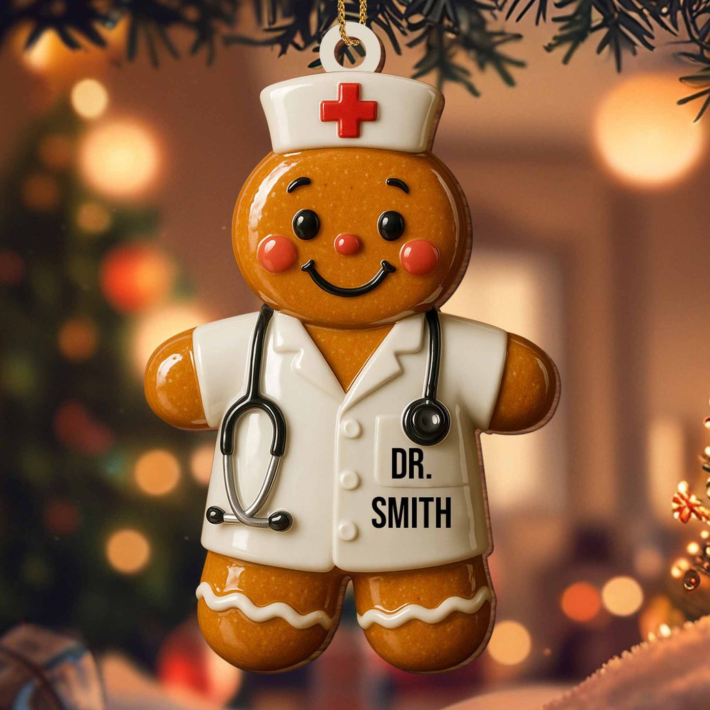 Celebrate Dedication and Care, Gingerbread Doctor Ornament