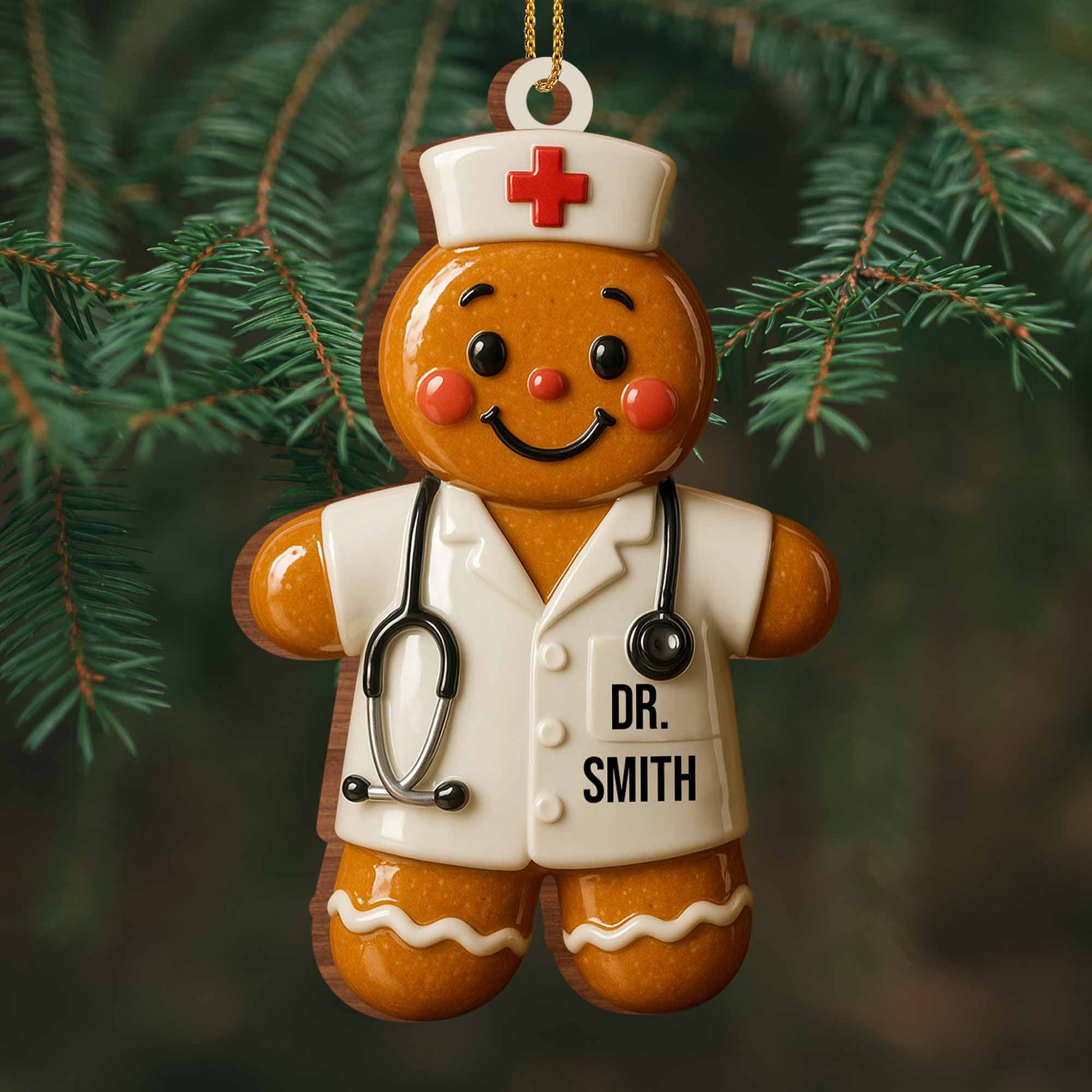 Celebrate Dedication and Care, Gingerbread Doctor Ornament