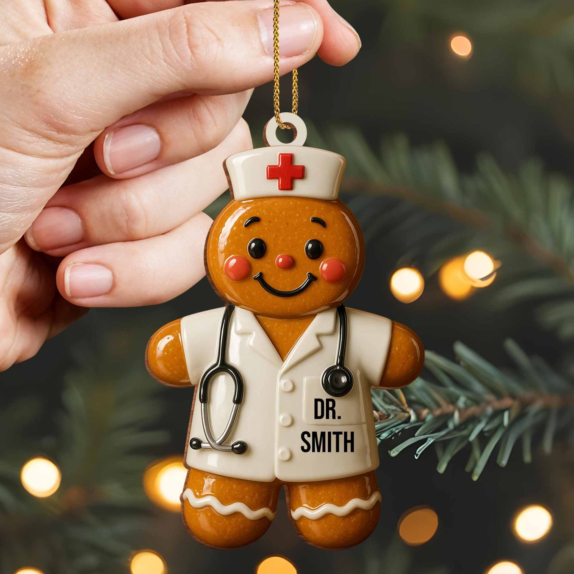 Celebrate Dedication and Care, Gingerbread Doctor Ornament