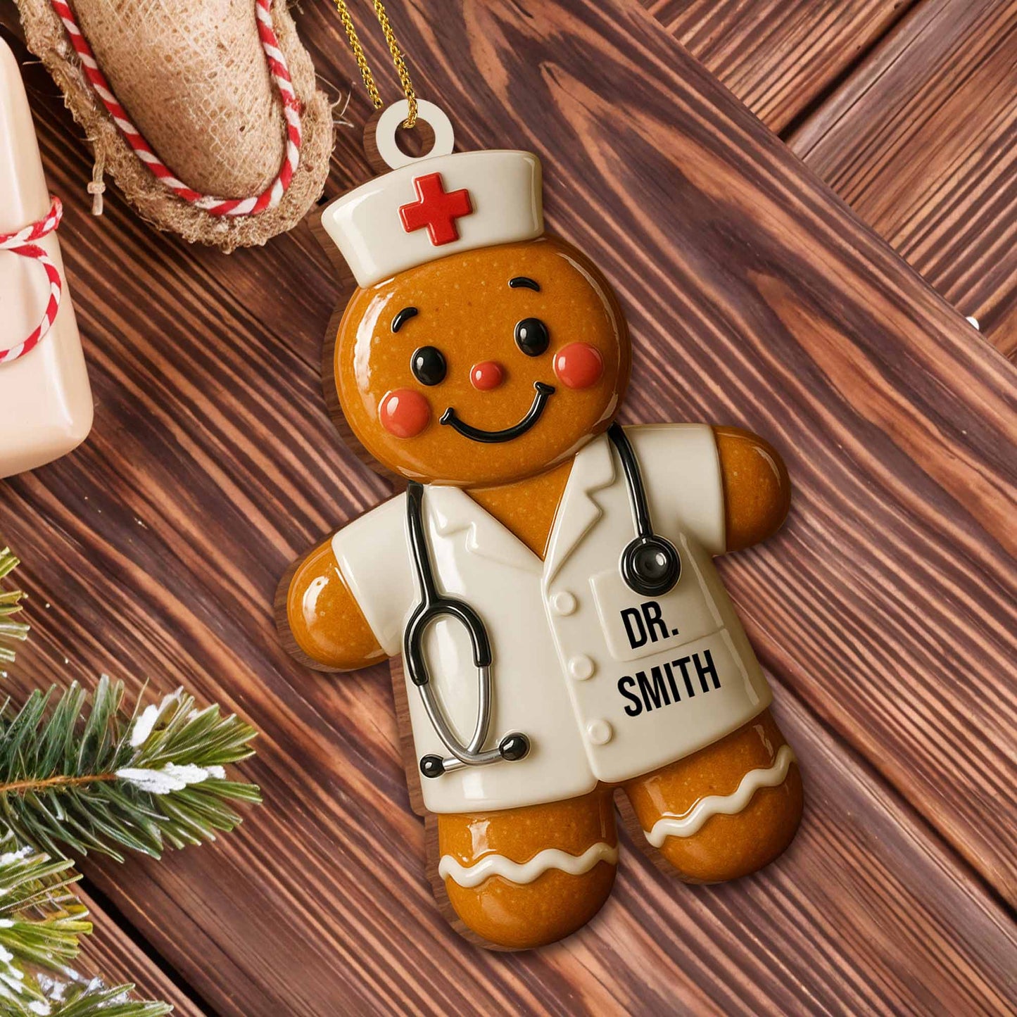 Celebrate Dedication and Care, Gingerbread Doctor Ornament
