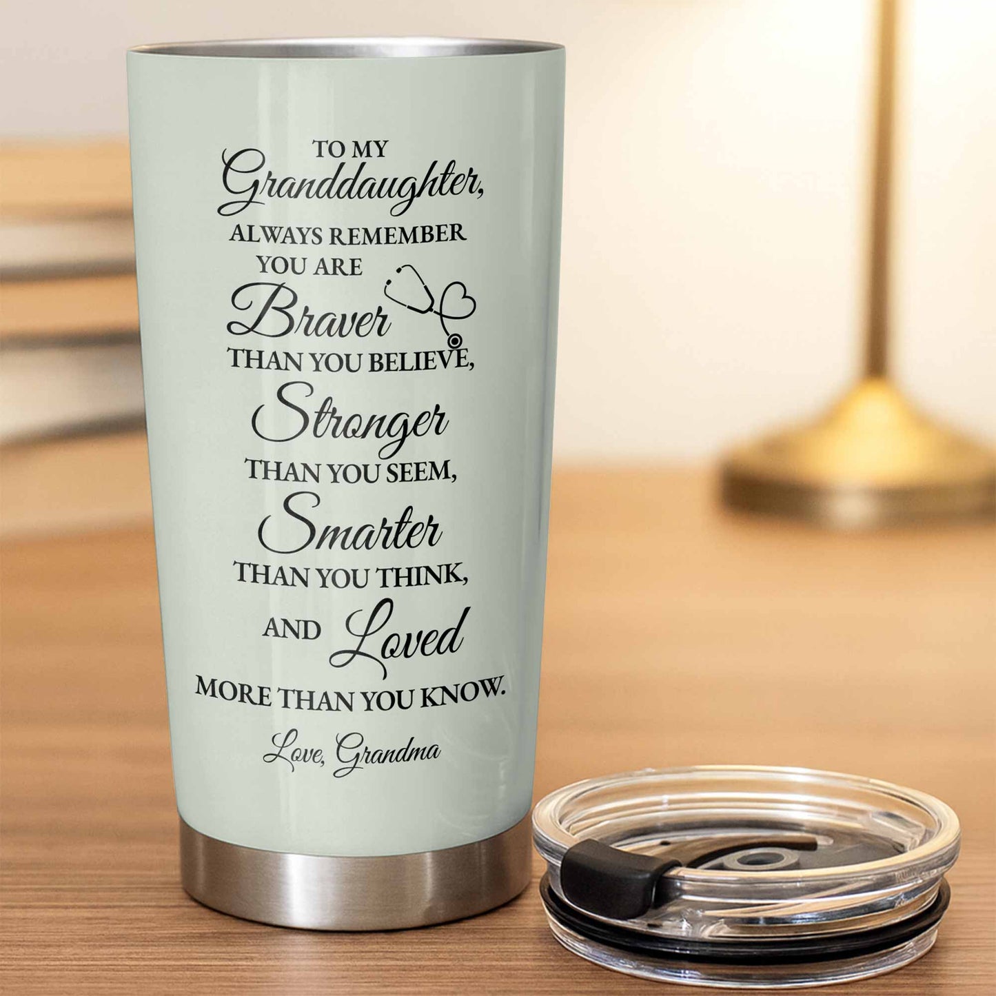 Para un doctor brillante, su cuidado y compasión, herramientas y uniformes médicos - Vaso de acero inoxidable personalizado de 20 oz y 30 oz - DOC036_TB