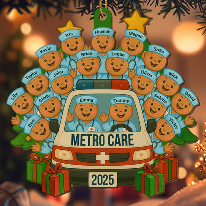 Celebrate Our Healthcare Heroes With Festive Ambulance And Nurses Ornament