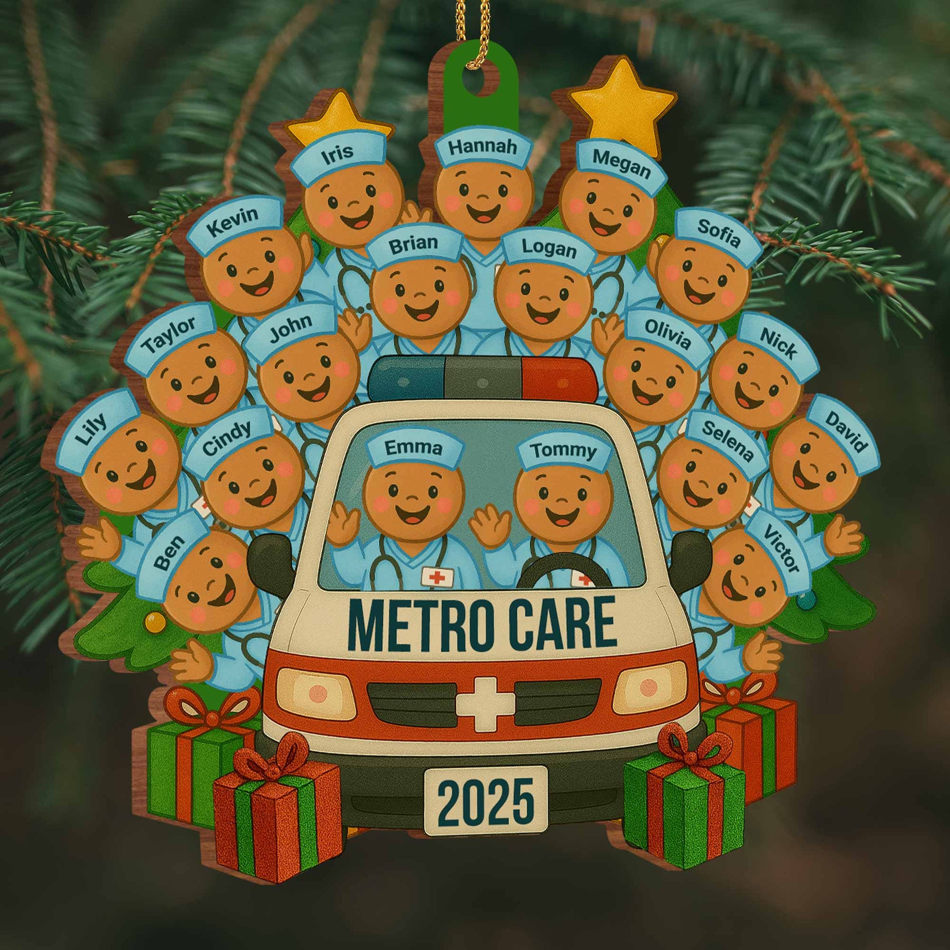 Celebrate Our Healthcare Heroes With Festive Ambulance And Nurses Ornament