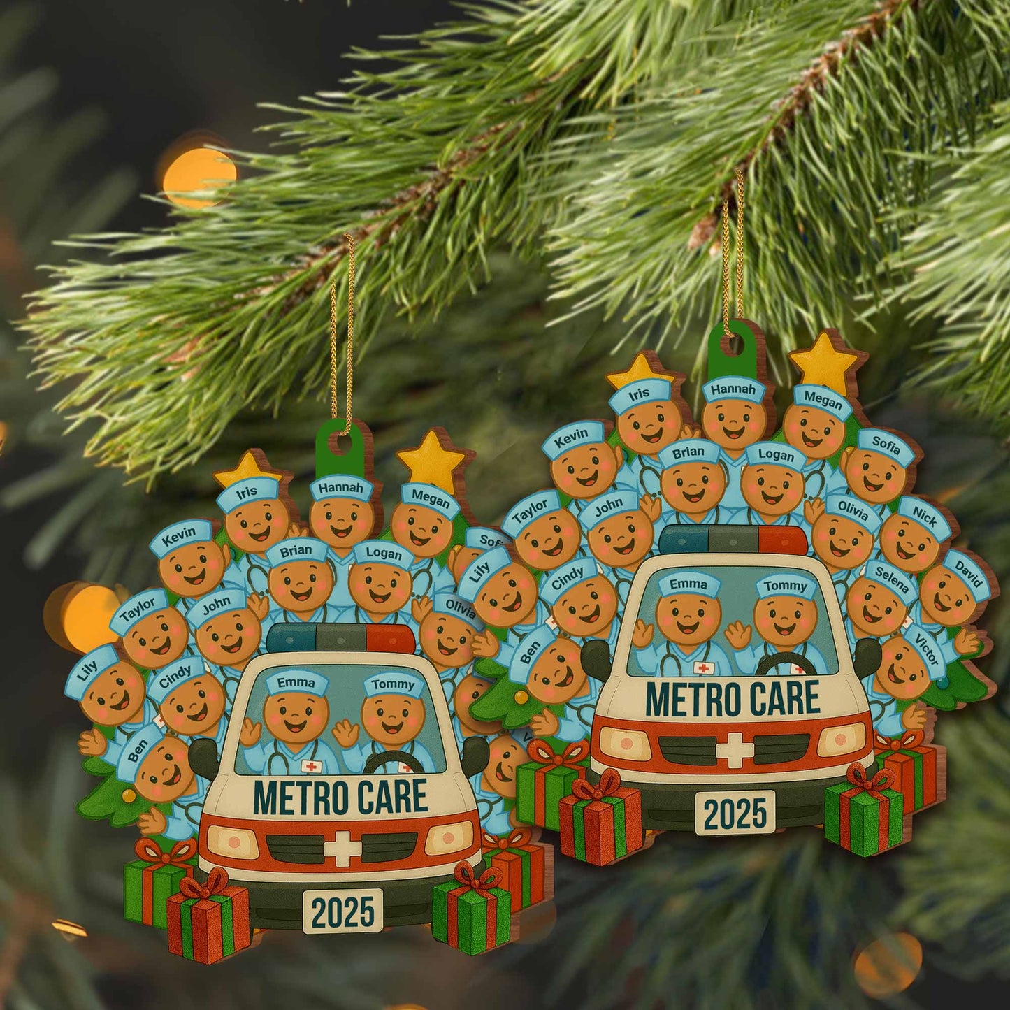 Celebrate Our Healthcare Heroes With Festive Ambulance And Nurses Ornament