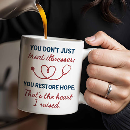 You Restore Hope, Medical Tools And Heart Design - Personalized Custom Coffee Mug - DOC039_MG