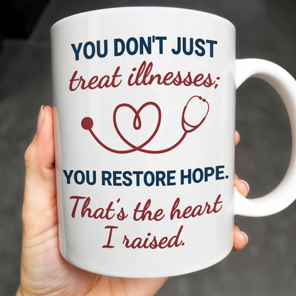 You Restore Hope, Medical Tools And Heart Design - Personalized Custom Coffee Mug - DOC039_MG
