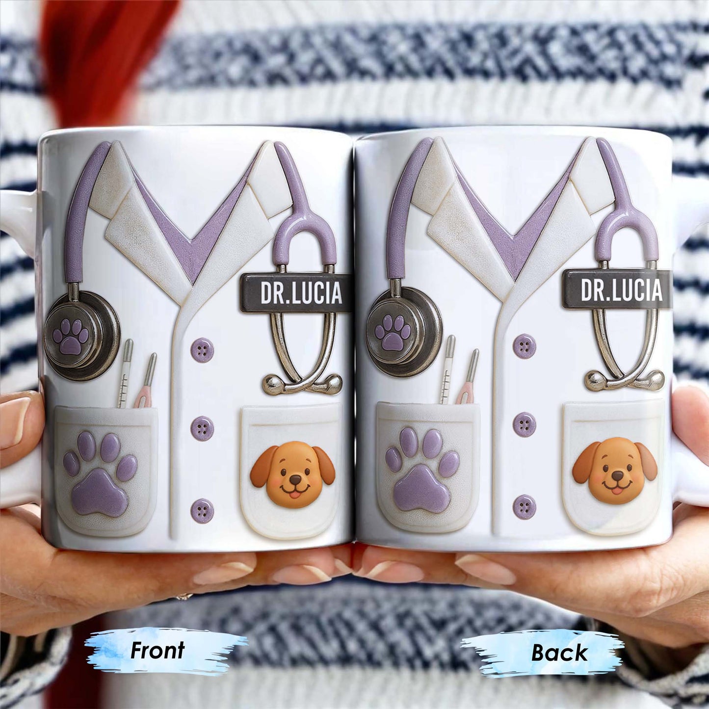 Custom Medical Professional Design With Stethoscope And Dog