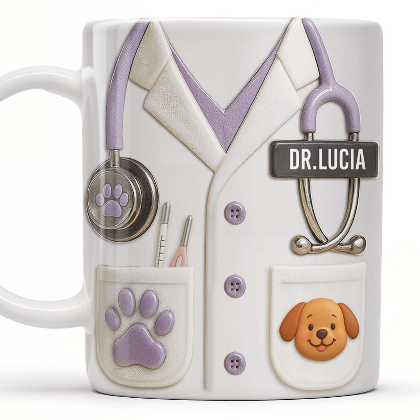 Custom Medical Professional Design With Stethoscope And Dog