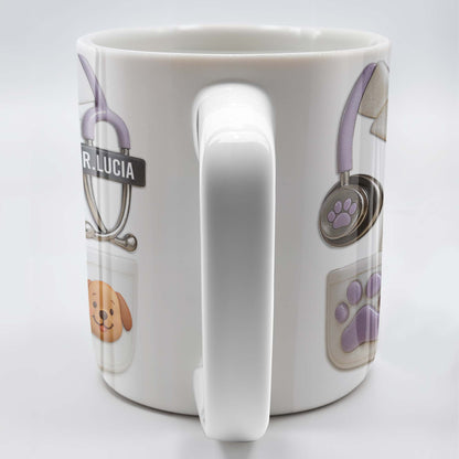 Custom Medical Professional Design With Stethoscope And Dog