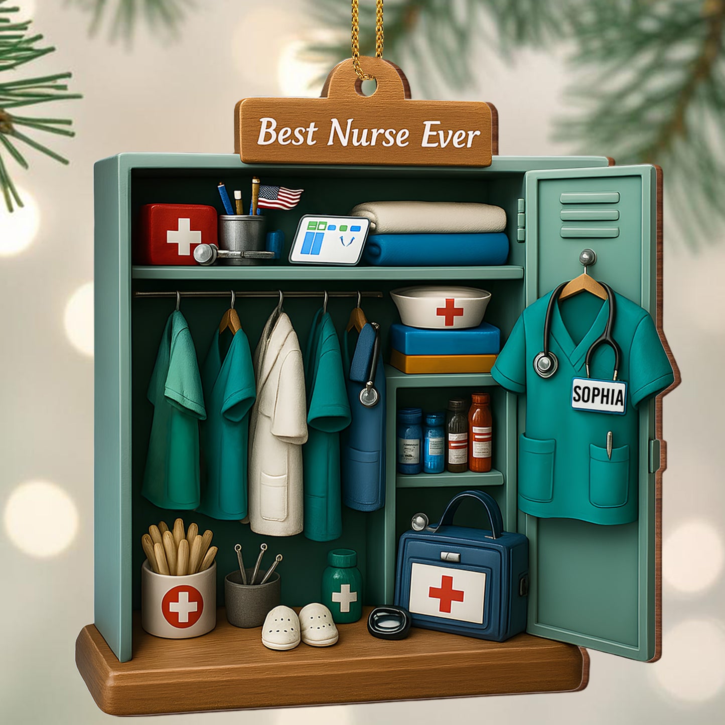 Best Nurse Ever With Nurse Uniform And Medical Equipment