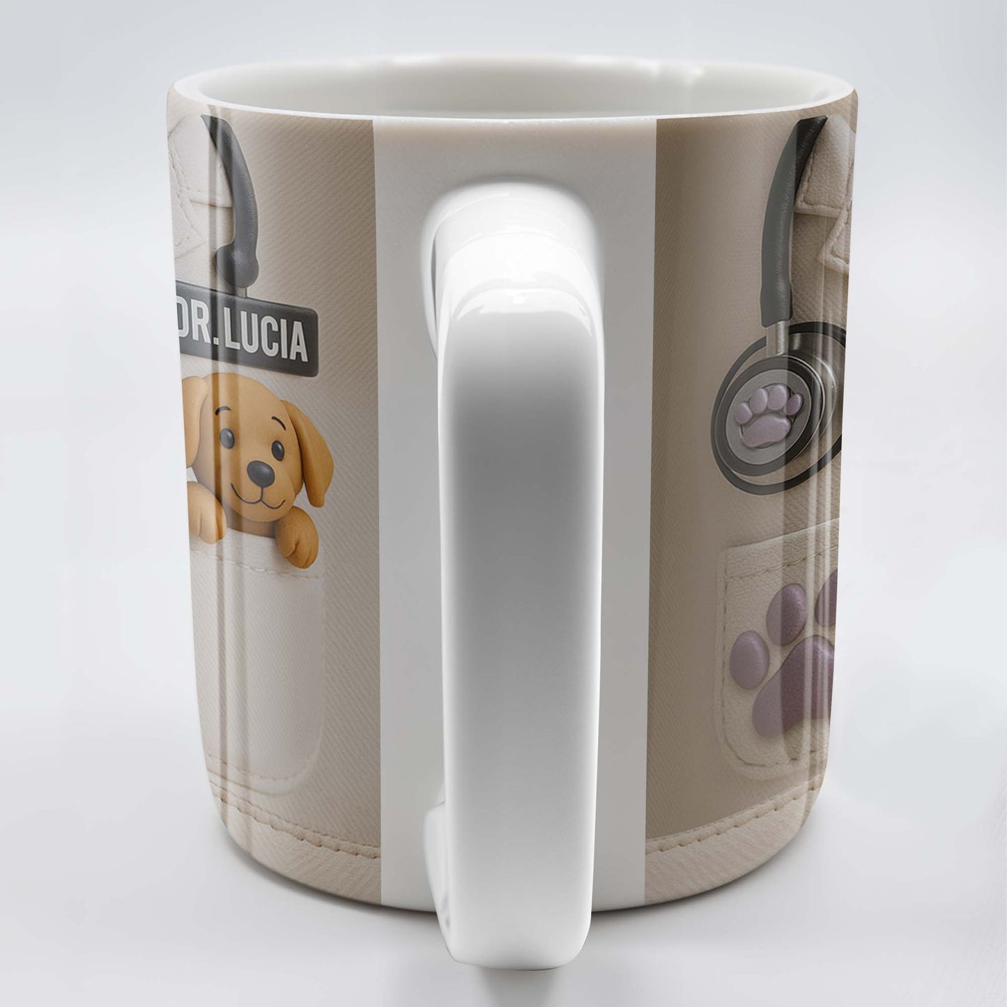 The Perfect Gift For Pet Lovers Featuring Lab Coat And Dog - Personalized Custom Coffee Mug - DOC047_MG