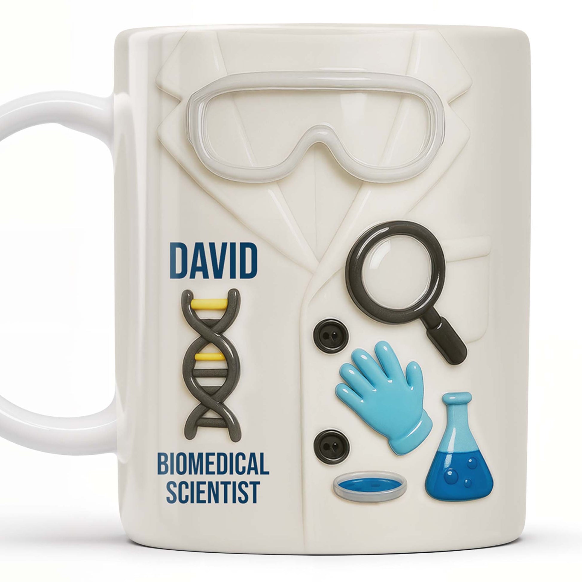 Biomedical Scientist, Magnifying Glass And Lab Essentials