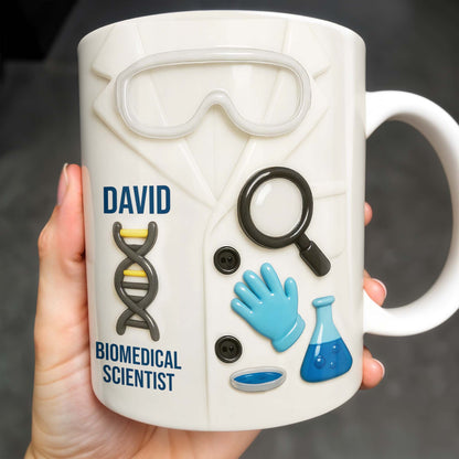 Biomedical Scientist, Magnifying Glass And Lab Essentials