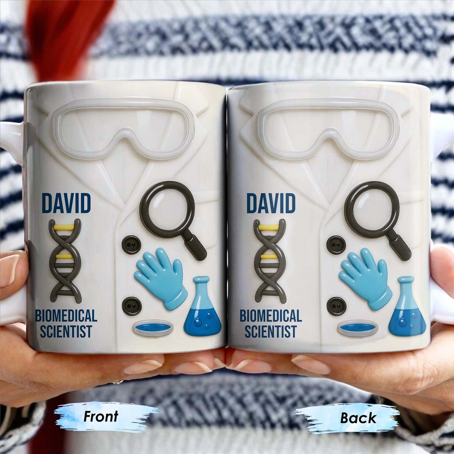 Biomedical Scientist, Magnifying Glass And Lab Essentials