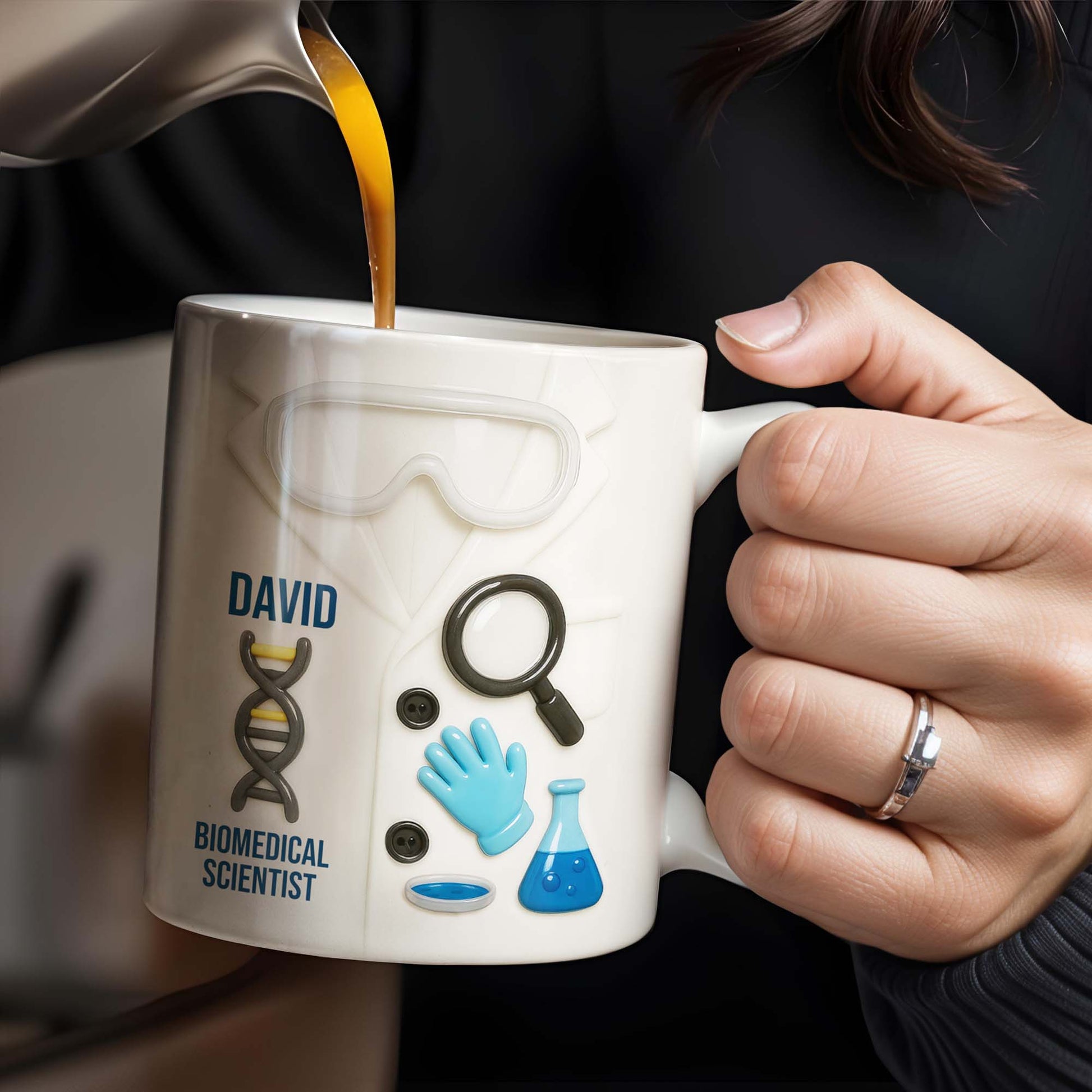 Biomedical Scientist, Magnifying Glass And Lab Essentials