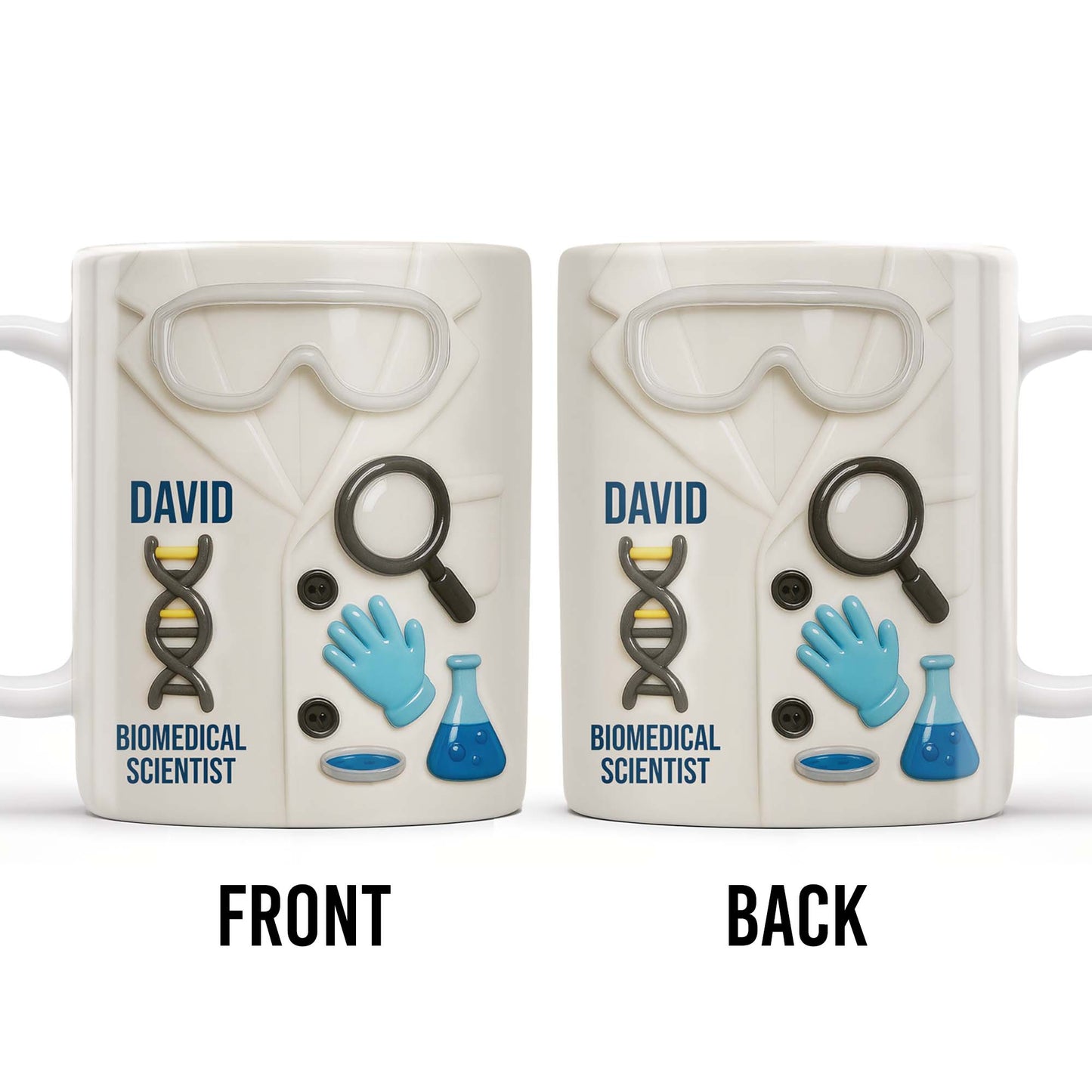 Biomedical Scientist, Magnifying Glass And Lab Essentials