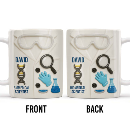 Biomedical Scientist, Magnifying Glass And Lab Essentials