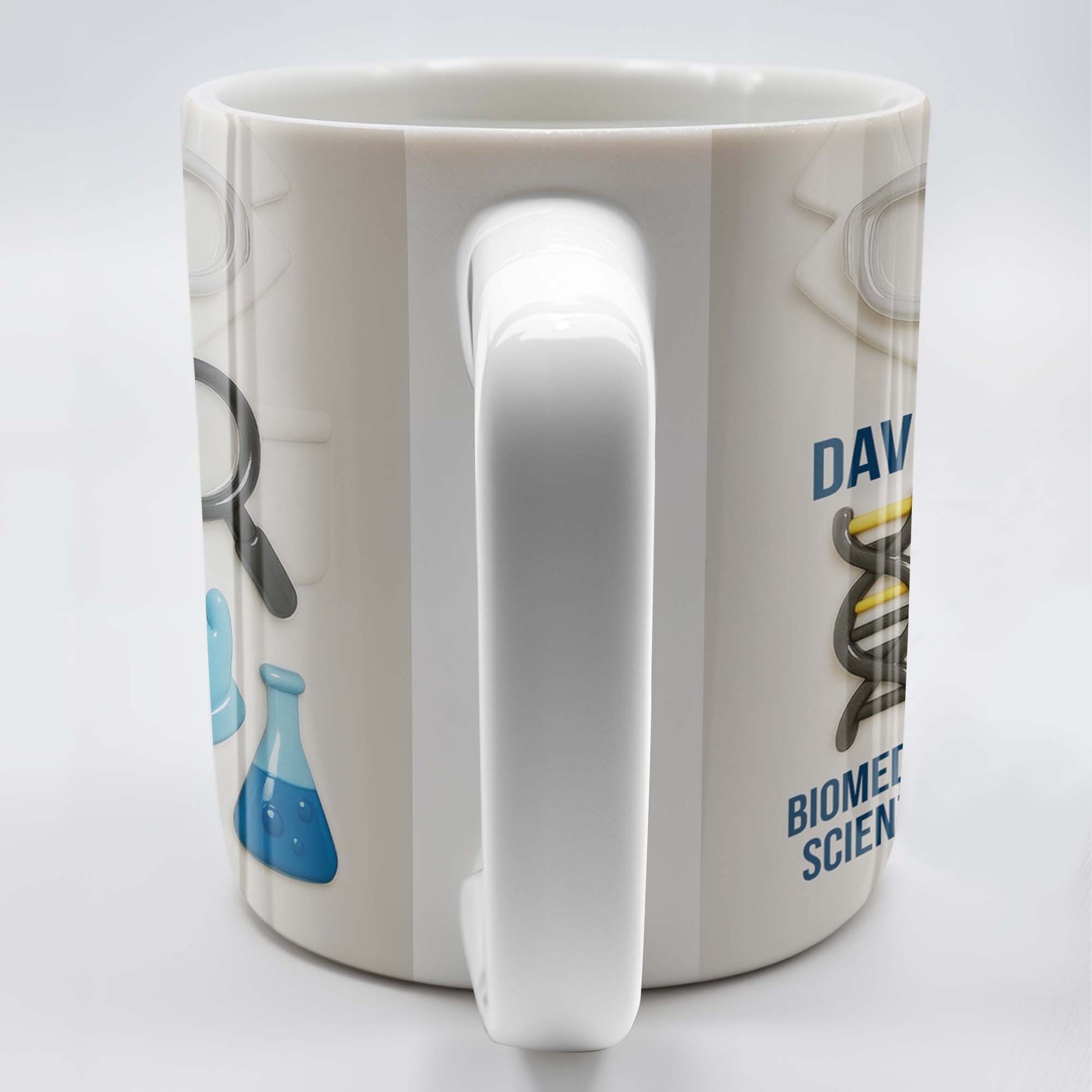 Biomedical Scientist, Magnifying Glass And Lab Essentials