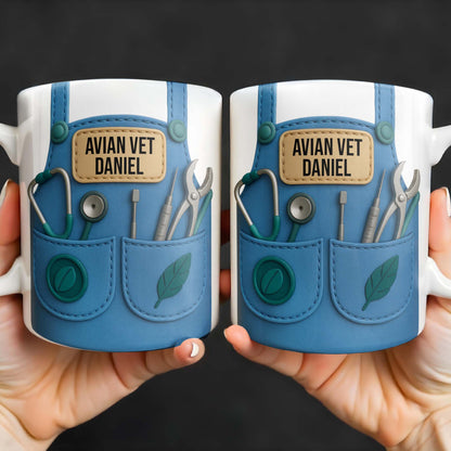 Avian Vet Customizable Mug With Medical Instruments