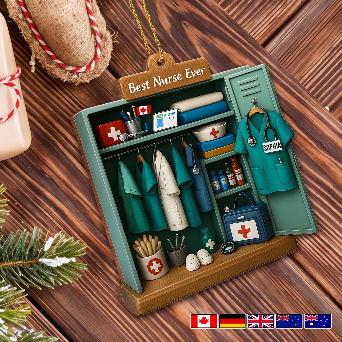 Best Nurse Ever With Medical Uniform and Supplies