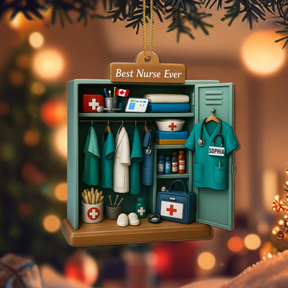Best Nurse Ever With Medical Uniform and Supplies