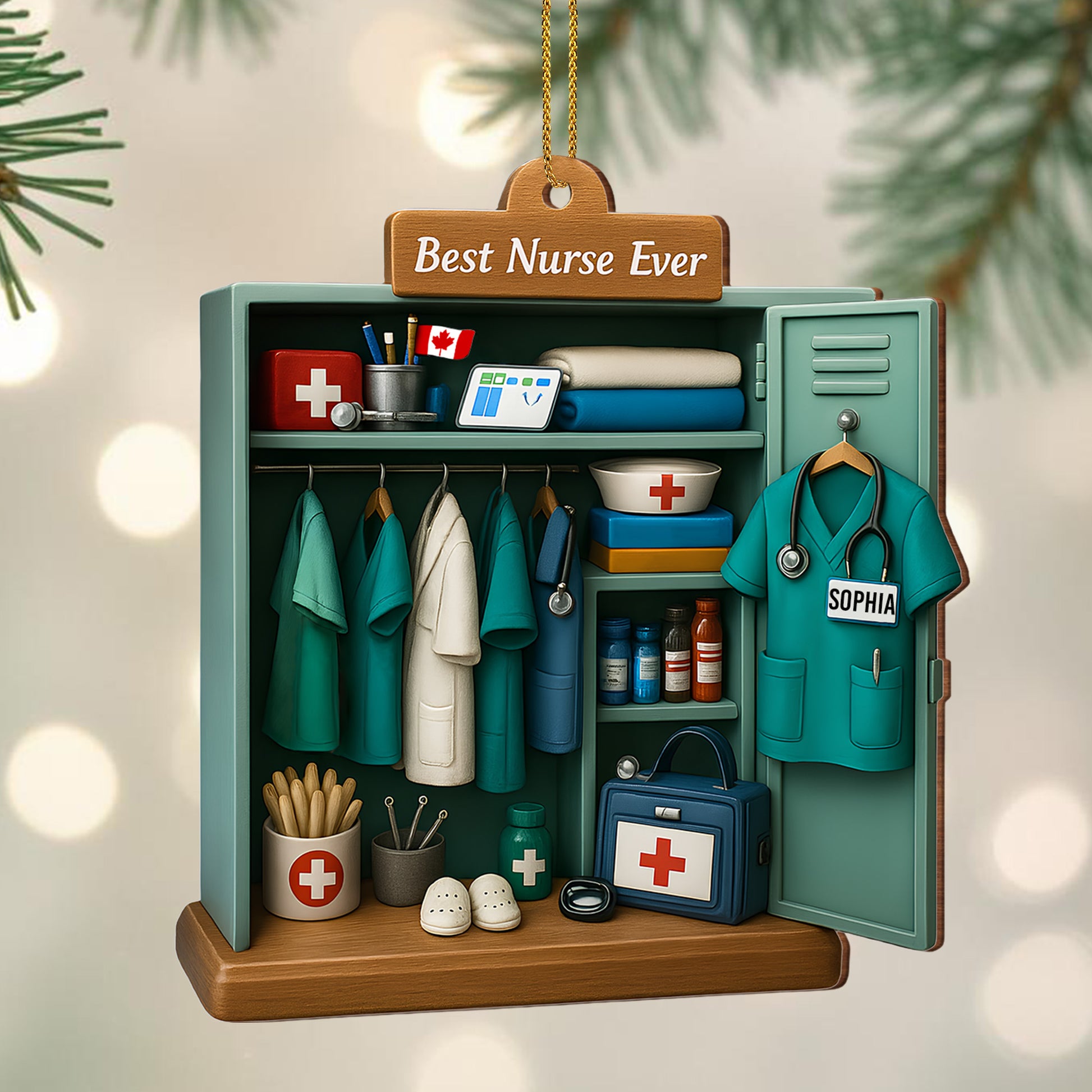 Best Nurse Ever With Medical Uniform and Supplies