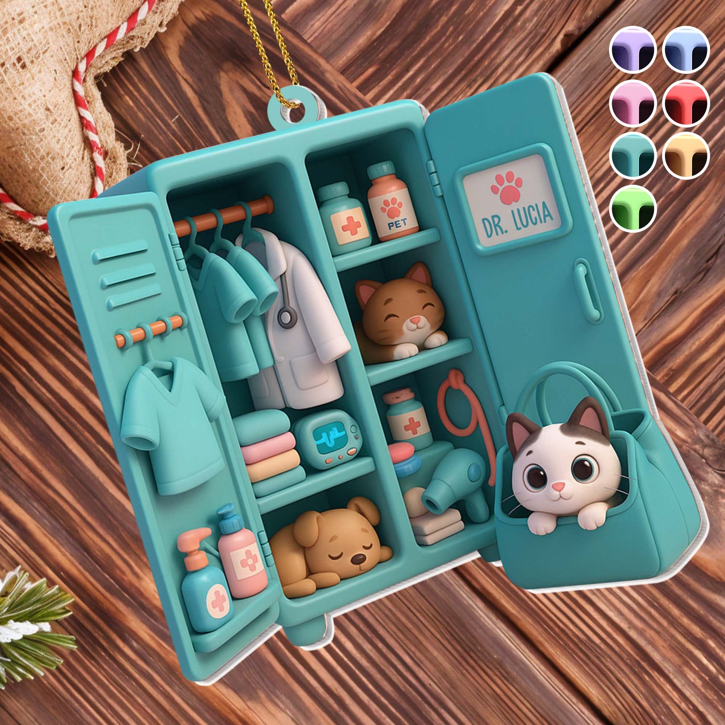 Charming Care For Pets Veterinary Theme - Personalized Custom Acrylic Ornament, Christmas Gift - DOC063_ACO