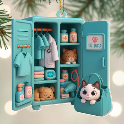 Charming Care For Pets Veterinary Theme - Personalized Custom Acrylic Ornament, Christmas Gift - DOC063_ACO