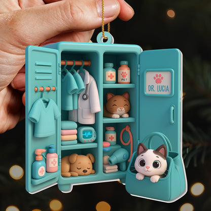 Charming Care For Pets Veterinary Theme - Personalized Custom Acrylic Ornament, Christmas Gift - DOC063_ACO