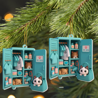Charming Care For Pets Veterinary Theme - Personalized Custom Acrylic Ornament, Christmas Gift - DOC063_ACO