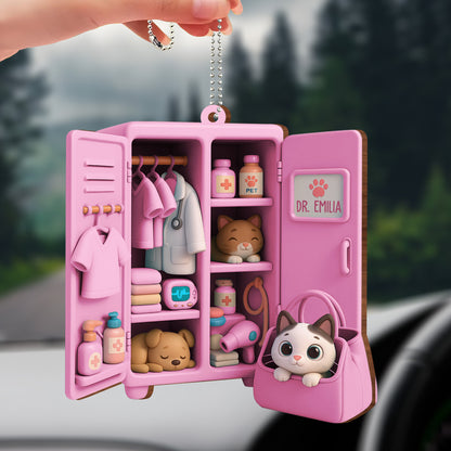 Celebrate Your Compassionate Care, Veterinary Theme - Personalized Custom Wood Ornament, Car Hanging Ornament - DOC063_WCA