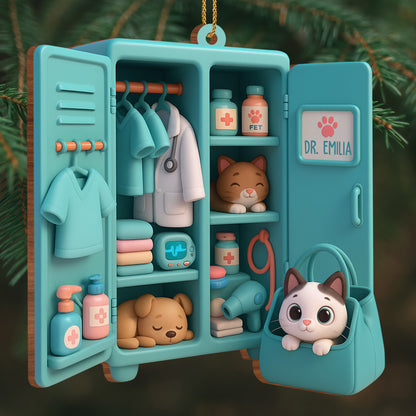 Create Your Personalized Veterinarian Ornament With Pets And Medical Instruments
