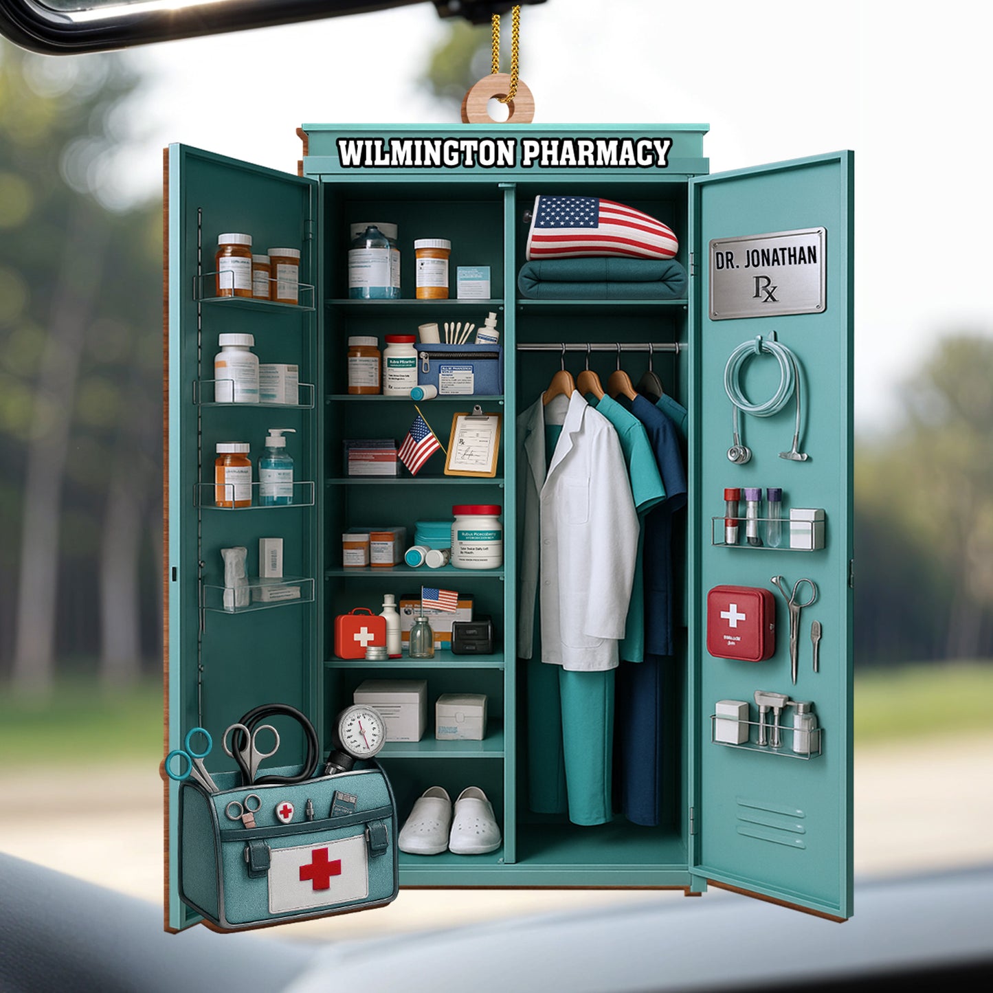 Wilmington Pharmacy Medical Cabinet With Doctor's Essentials