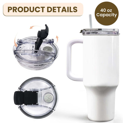 Customize This Sleek Tumbler With Straw