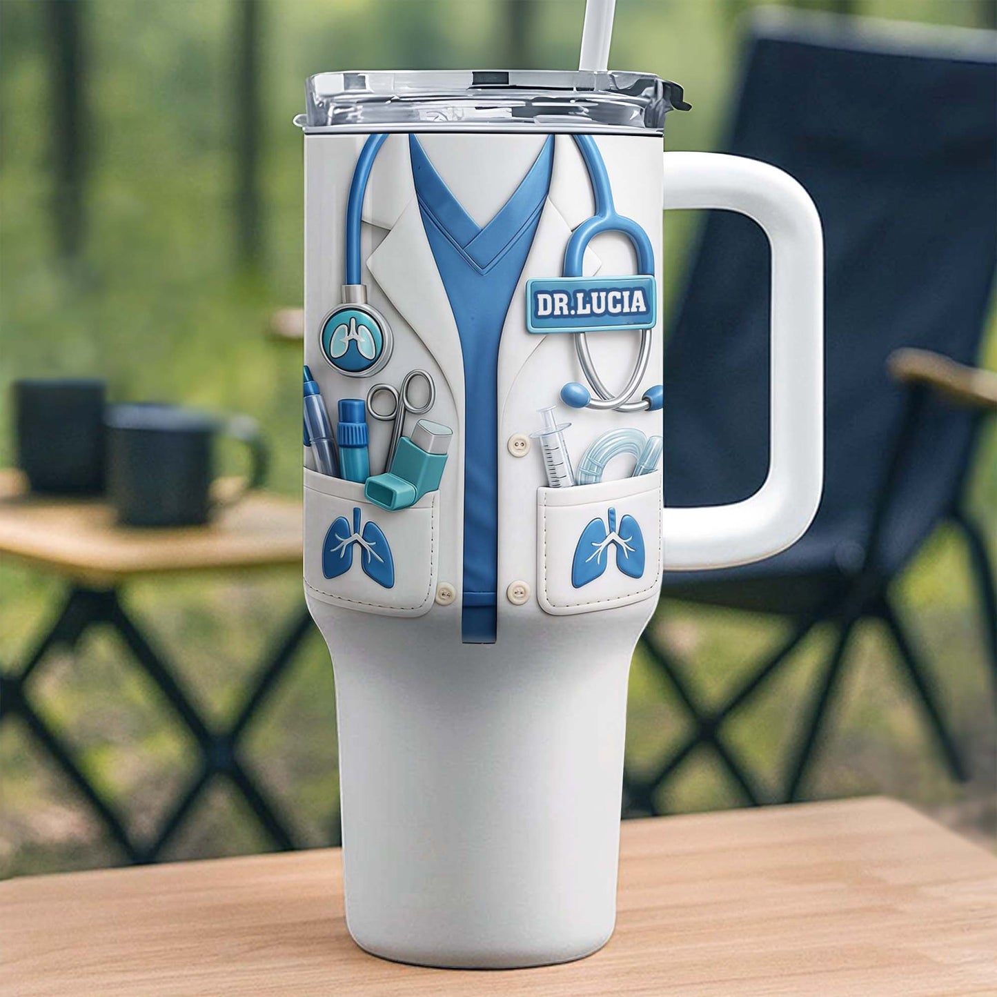 Customize This Sleek Tumbler With Straw