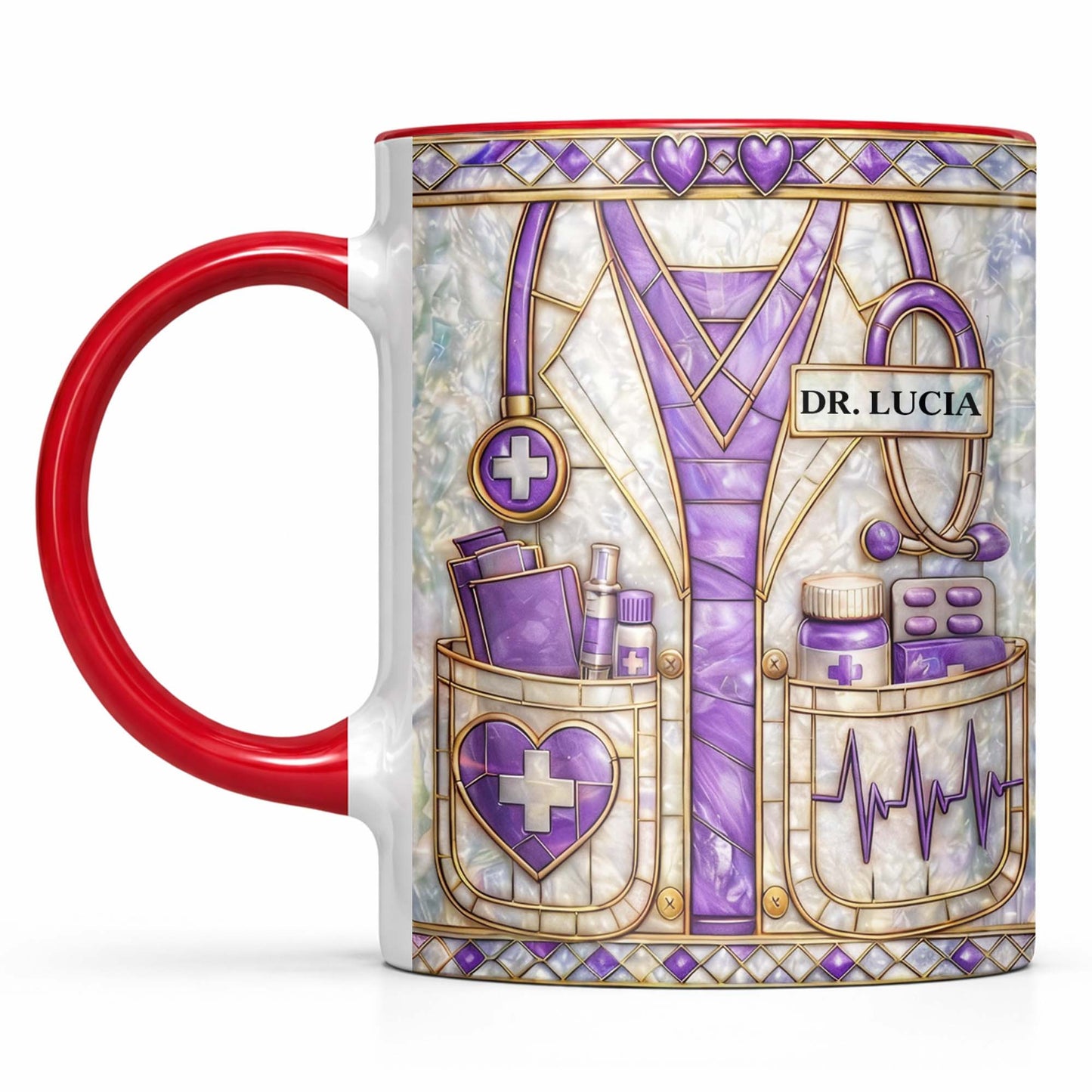 Celebrate Our Healthcare Heroes Stethoscope and Medical Scrubs Design