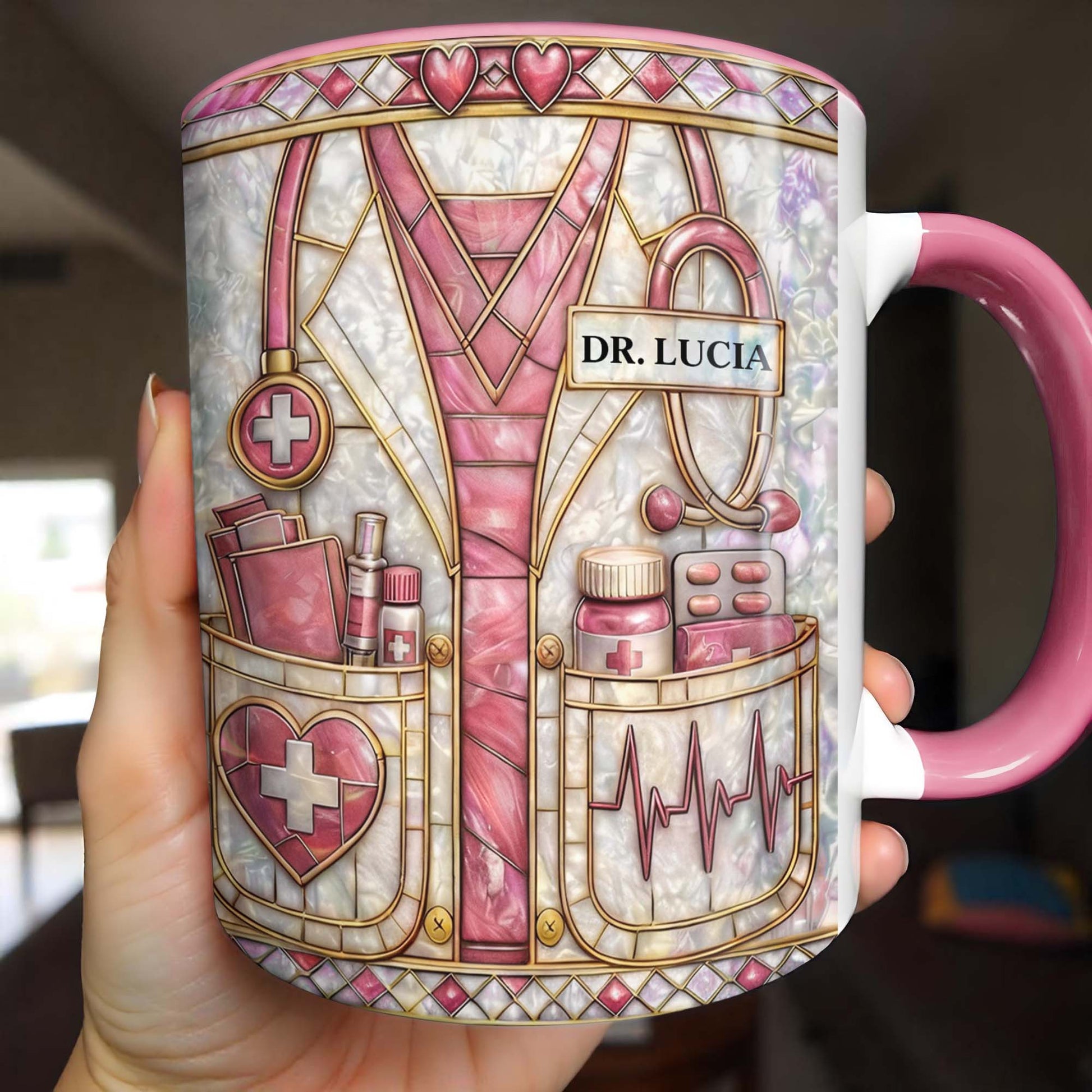 Celebrate Our Healthcare Heroes Stethoscope and Medical Scrubs Design