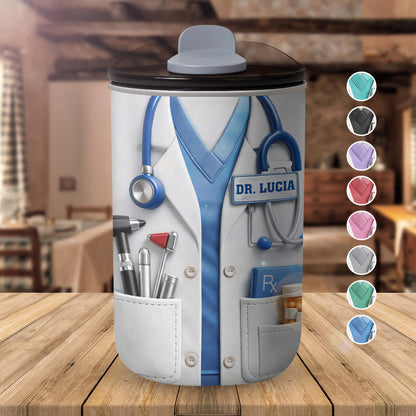 Healthcare Hero Lab Coat And Stethoscope Medical Uniform Design